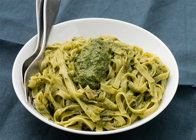 Tagliatelle med krabbe